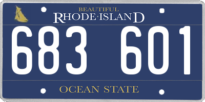 RI license plate 683601
