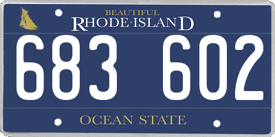 RI license plate 683602