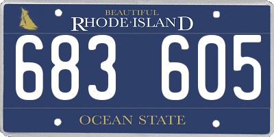 RI license plate 683605