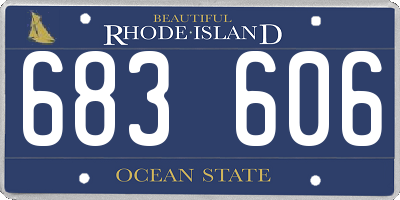 RI license plate 683606