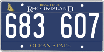 RI license plate 683607
