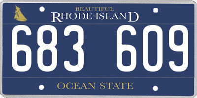 RI license plate 683609