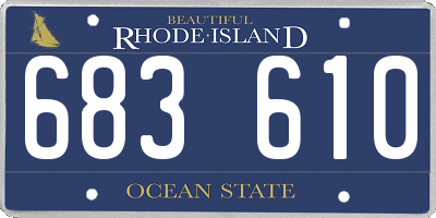 RI license plate 683610