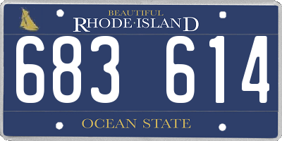 RI license plate 683614