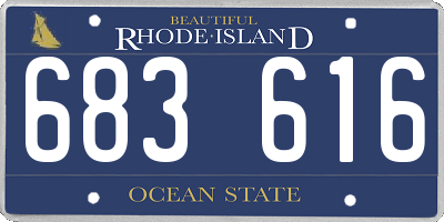 RI license plate 683616