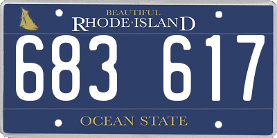 RI license plate 683617