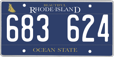 RI license plate 683624