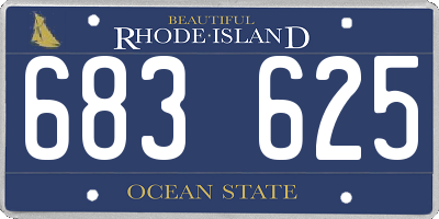RI license plate 683625