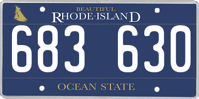 RI license plate 683630