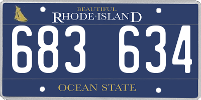 RI license plate 683634