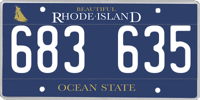 RI license plate 683635