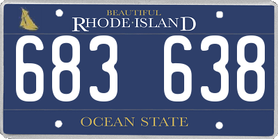 RI license plate 683638