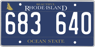 RI license plate 683640