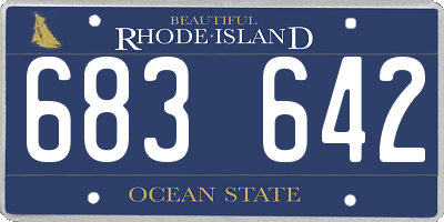 RI license plate 683642
