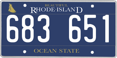 RI license plate 683651