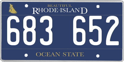 RI license plate 683652