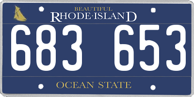 RI license plate 683653