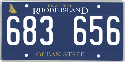 RI license plate 683656