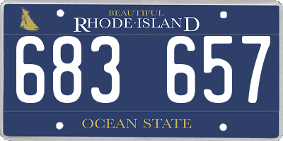 RI license plate 683657