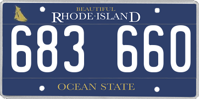 RI license plate 683660