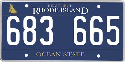 RI license plate 683665
