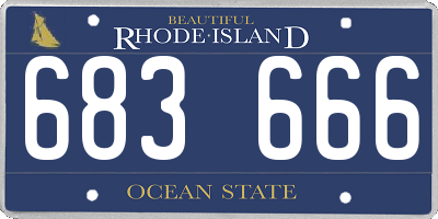 RI license plate 683666