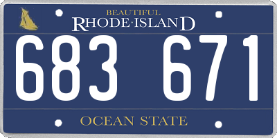 RI license plate 683671