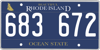 RI license plate 683672
