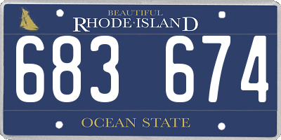 RI license plate 683674