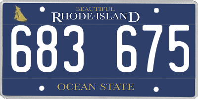 RI license plate 683675