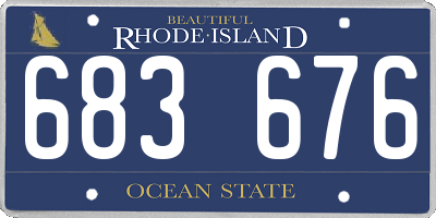 RI license plate 683676