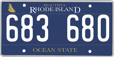 RI license plate 683680