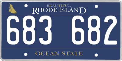 RI license plate 683682