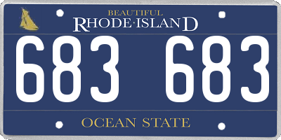 RI license plate 683683