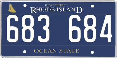 RI license plate 683684