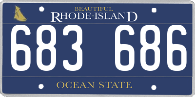RI license plate 683686