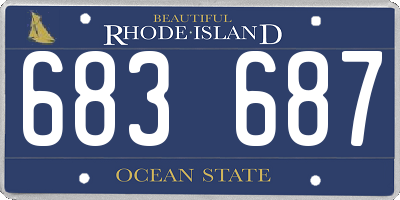 RI license plate 683687