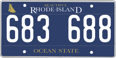 RI license plate 683688