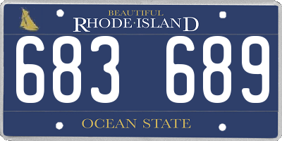 RI license plate 683689