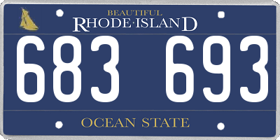 RI license plate 683693