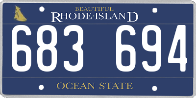 RI license plate 683694