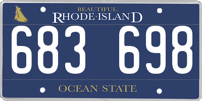 RI license plate 683698