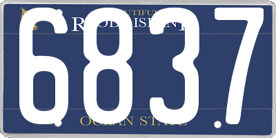 RI license plate 6837