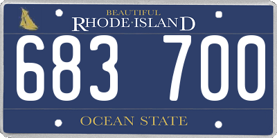 RI license plate 683700