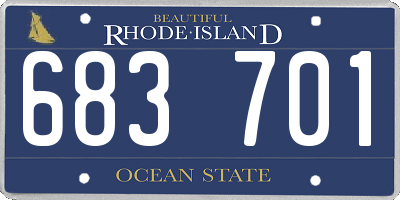 RI license plate 683701