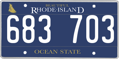 RI license plate 683703