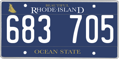 RI license plate 683705