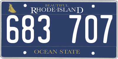 RI license plate 683707
