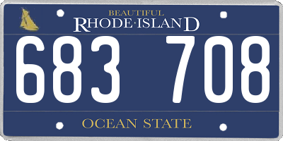 RI license plate 683708