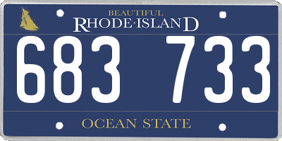 RI license plate 683733